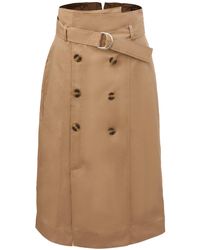 Smart and Joy - Neutrals Straight Double-breasted Skirt - Lyst
