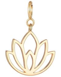Larisa Beaumont - Lotus Charm – 14K Solid Flower Pendant - Lyst