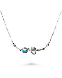 Isla Silver - Handmade Flowing Sterling & Opal Necklace - Lyst