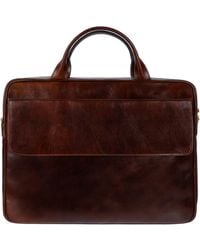 Time Resistance - Leather Briefcase Laptop Bag - Lyst