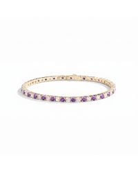 Juvetti - Stacy Sapphire & Diamond Round Tennis Bracelet - Lyst
