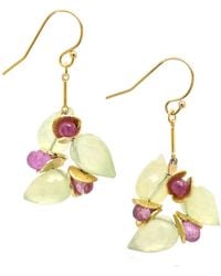 Lori Kaplan Design - Signature Prehnite Buds With Sapphire Earrings - Lyst