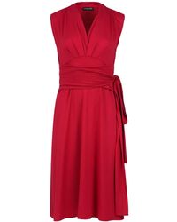 Conquista - Chili Pepper Sleeveless V-Neck Wrap Dress – Soft Viscose Jersey - Lyst