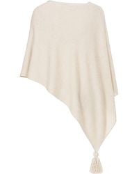 I Rocchi Cashmere - Neutrals Pure Cashmere Lightweight Poncho - Lyst