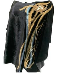 Saniya Khan - Laila Panne Silk Poncho - Lyst
