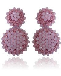 PINAR OZEVLAT - Sunflower Drop Earrings Rose - Lyst