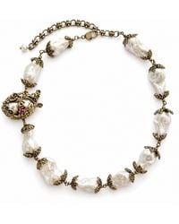 Angel Barocco - Vintage Baroque Pearl Heart Necklace - Lyst