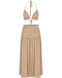 NAZLI CEREN - Birdie Rouched Maxi Skirt - Lyst