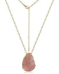 Rare Matters Jewelry - Organic Strawberry Quartz Teardrop Necklace - Lyst