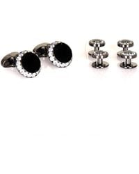 DAVID WEJ - Crystal Cufflinks & Stud Set - Lyst