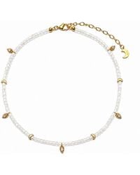 Aurozia - Lotus Within Vermeil Starlit Moon Phantom Quartz Choker Necklace & Bracelet - Lyst