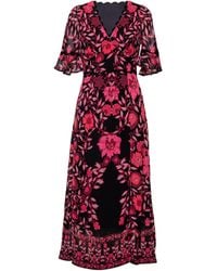 Rose & Nancy - Miriam Mirror Floral Print Maxi Dress - Lyst