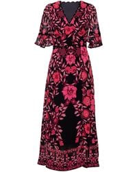 Rose & Nancy - Miriam Mirror Floral Print Maxi Dress - Lyst