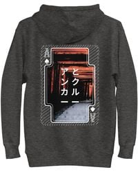 Anchor and Crew - Heather Four Japan Gurafiku Cotton Blend Hoodie - Lyst