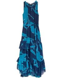Niza - Long Printed Straight-Cut Trousers - Lyst