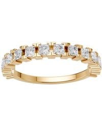 Aya Fine Jewelry - Princess Cut Lab Diamond Eternity Wedding Band Ring - Lyst