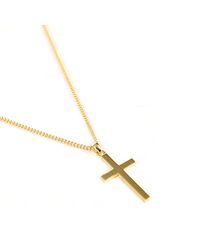 Serge Denimes Gold Plated Silver Cross Necklace - Metallic
