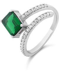 SHYMI - Half Way Around Emerald Statement Ring - Lyst