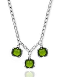 Unaloe - Fantasy Sterling Crystal Necklace – Elegant Three Stone Pendant Jewelry For - Lyst