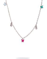 Ebru Jewelry - Butterfly Sterling & Diamond Choker Necklace - Lyst