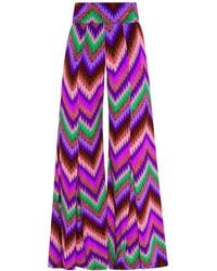 Beatrice von Tresckow - Ikat Stretch Bell Bottom Flare Trousers - Lyst