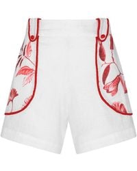 Aguaclara - Rouge Linen Short - Lyst