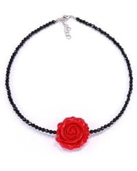 Mineralgems•Studio - Mini Onyx Choker With Rose - Lyst