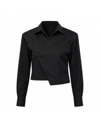 Elamins - Triangle Overlap Crop Top - Lyst