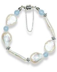 Ninemoo - Aquamarine Baroque Pearl Bracelet - Lyst