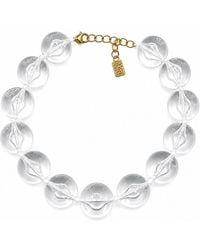 Michael Nash Jewelry - Neutrals Lucy Clear Gumball Necklace - Lyst