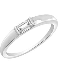 Diamonbliss - Marilyn Monroe Solo Baguette Dainty Stackable Ring - Lyst