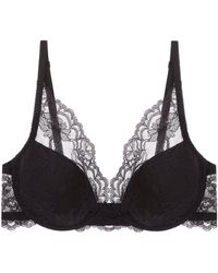 Journelle - Anais Plunge Bra Noir - Lyst