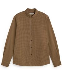 Thinking Mu - Ant Camel Checkered Shirt - Lyst