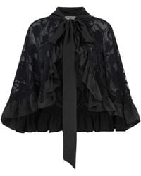Lisa The Label - Short Magnolia Lace Cape - Lyst
