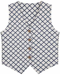 House of Gl - Sage Tailored Cotton Vest Top With V-Neck And Button Front - Lyst