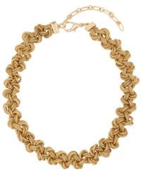 Saachi - Braided Knot Metal Necklace - Lyst