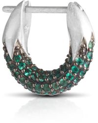Kasun - Emerald Eclipse Huggie Hoop Earrings - Lyst