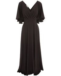 ROSERRY - Florence Wrap Maxi Dress With Butterfly Sleeves In - Lyst