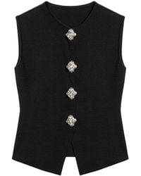Nocturne - Embellished Sleeveless Knit Top - Lyst