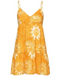 Maison Tangerine - Linen Dress Sun Print For - Lyst