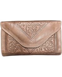 Berber Leather - Small Leather Tri-Fold Purse Dark - Lyst