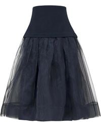 Tia Dorraine - Swan Organza A-Line Midi Skirt - Lyst