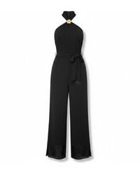 Yumi' - Cross Over Halter Neck Jumpsuit - Lyst