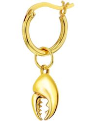 True Rocks - 18Kt Plated Crab Claw Earring On Hoop - Lyst