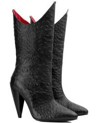 Rosamund Muir London - Venezia Ostrich Print Boots - Lyst