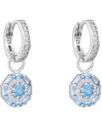 Ballinger Jewellery - Something Aquamarine March Birthstone Drop Bridal Earrings - Lyst