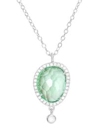 KAMARIA - Johari Lab Created Gemstone Necklace With Crystals - Lyst