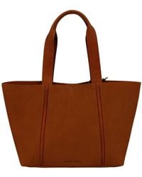 Lauren Reed Co - Neutrals The Paloma Nubuck Tan Leather Tote Bag - Lyst