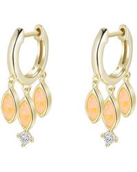 KAMARIA - Opal Boho Shaker Huggie Earrings - Lyst