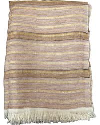 Babs Boutique NYC - Cashmere Stole With Metallic Thread Stripes - Lyst